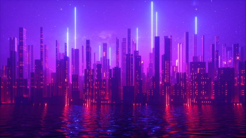 Sample: Cityscape With Neon Light